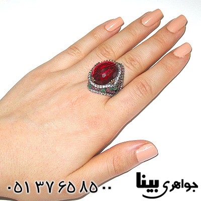 انگشتر نقره زنانه درشت پهن