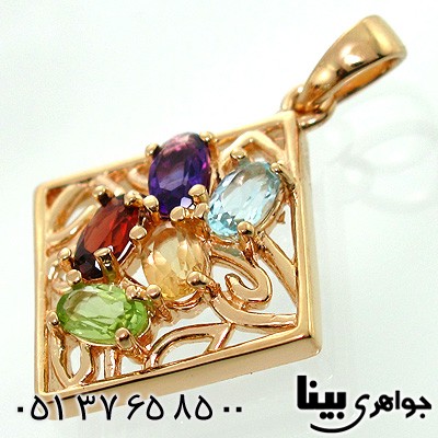 سرویس چند جواهر زنانه یاقوت و زبرجد آمتیست