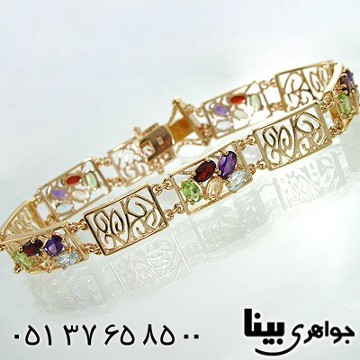 دستبند چند جواهر زنانه مستطیلی جدید