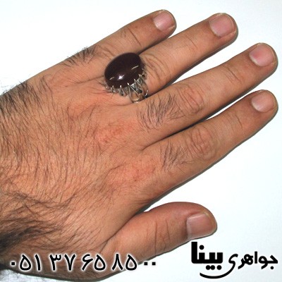 انگشتر عقیق یمنی مردانه درشت فاخر