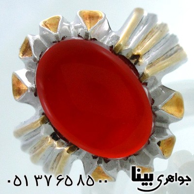 انگشتر عقیق یمنی مردانه فاخر رکاب اشکی