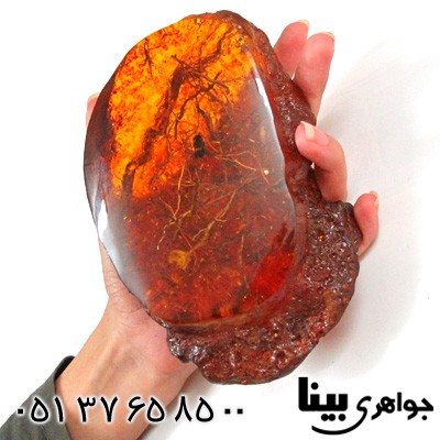 سنگ کهربا صنعتی دکوری با زنبور طبیعی