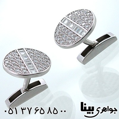 متفرقه نقره دکمه سر آستین با برند BVLGARI