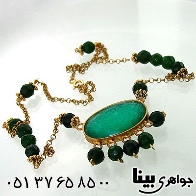 سینه ریز جید سبز زنانه طرح زیر خاکی درشت طاووسی