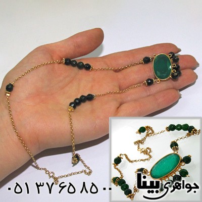 سینه ریز جید سبز زنانه طرح زیر خاکی درشت طاووسی