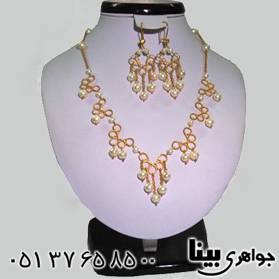 سرویس مروارید زنانه طرح زیر خاکی یاس