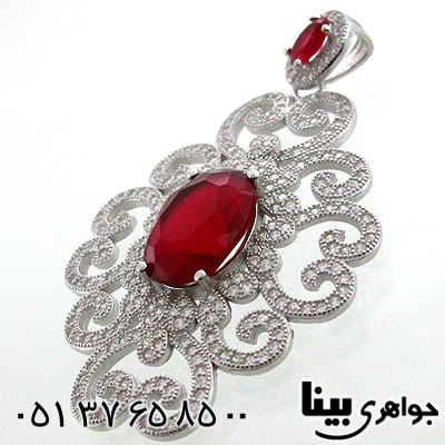 گردنبند ابسیدین قرمز زنانه طرح مهسا درشت