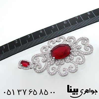 گردنبند ابسیدین قرمز زنانه طرح مهسا درشت