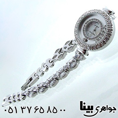 ساعت نقره زنانه طرح مجلسی