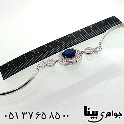 دستبند ابسیدین سورمه ای زنانه دایره ای