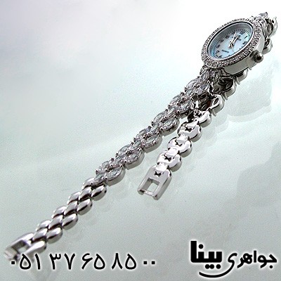 ساعت نقره زنانه مجلسی بیضی