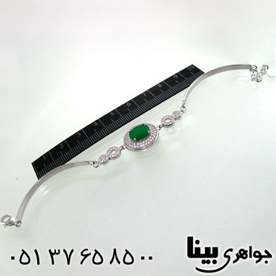 دستبند ابسیدین سبز زنانه دایره ای