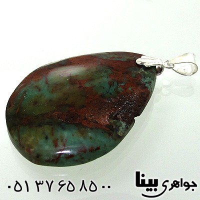 گردنبند فیروزه تبتی سبز سنگ درمانی