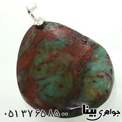 گردنبند فیروزه تبتی سبز سنگ درمانی