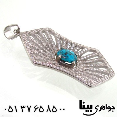 گردنبند فیروزه نیشابوری شجری شش ضلعی