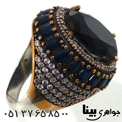 انگشتر نقره زنانه درشت بیضی