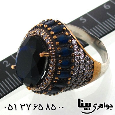 انگشتر نقره زنانه درشت بیضی