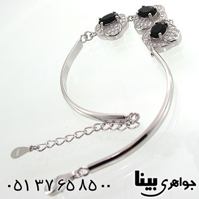 دستبند ابسیدین سورمه ای زنانه