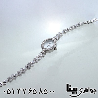 ساعت نقره زنانه بیضی کلاسیک