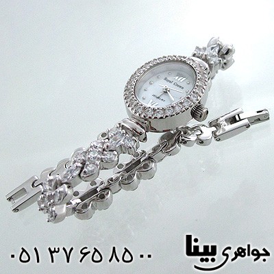 ساعت نقره زنانه بیضی کلاسیک