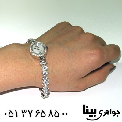 ساعت نقره زنانه بیضی کلاسیک