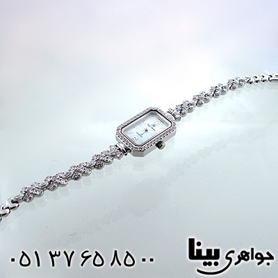 ساعت نقره زنانه مستطیلی زیبا