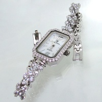 ساعت نقره زنانه مستطیلی زیبا