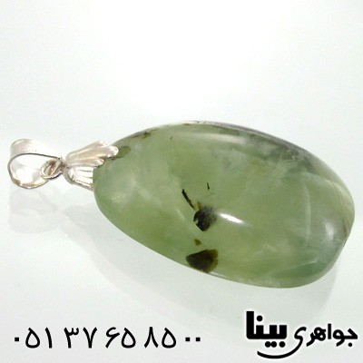 گردنبند یشم مویی بیضی پهن مخصوص سنگ درمانی