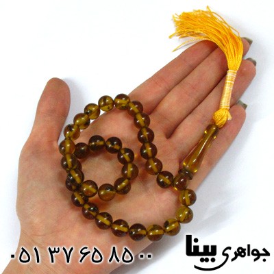 تسبیح کهربا پودری حشره ای درشت