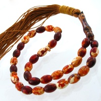 تسبیح کهربا پودری ابر و باد