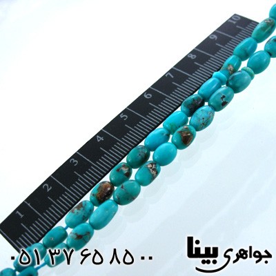تسبیح فیروزه نیشابوری شجری 33دانه بیضی زیبا