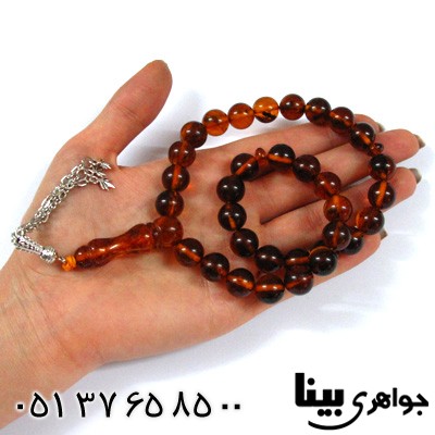 تسبیح کهربا پودری 33 دانه گرد