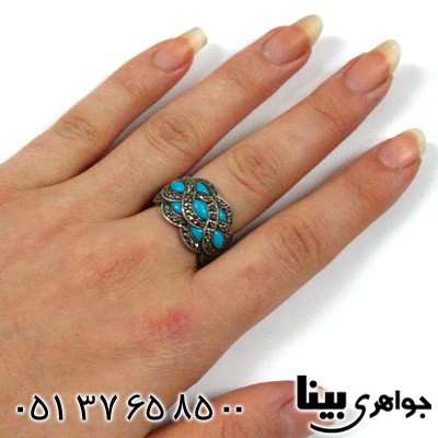 انگشتر حدید زنانه طرح پیچ درشت