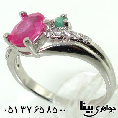 انگشتر چند جواهر زنانه طرح موج