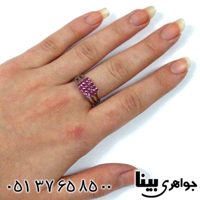 انگشتر یاقوت سرخ زنانه طرح شگرف