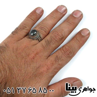 انگشتر حدید مردانه هفت جلاله شبکه ای