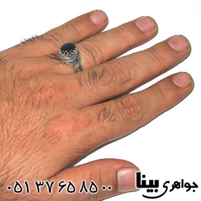 انگشتر حدید مردانه با حکاکی دعای هفت جلاله اشکی