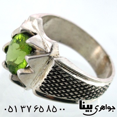 انگشتر زبرجد مردانه سوهانی