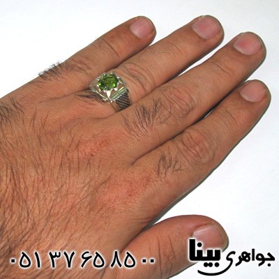 انگشتر زبرجد مردانه سوهانی