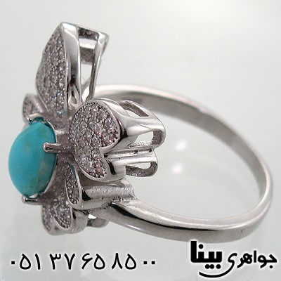 انگشتر فیروزه نیشابوری عجمی زنانه پروانه