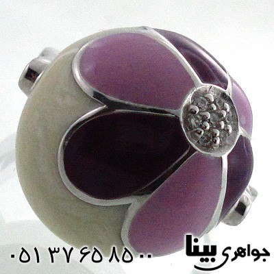 انگشتر نقره مینا کاری زنانه گل
