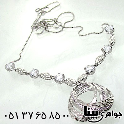سینه ریز نقره زنانه طرح اشک درشت