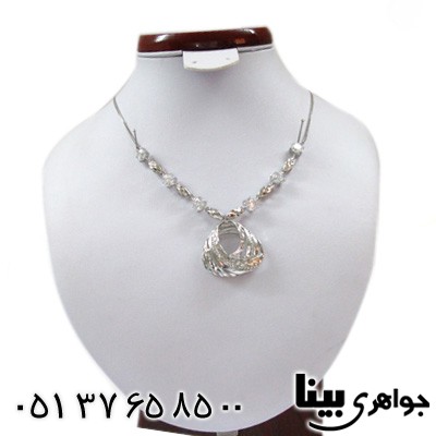 سینه ریز نقره زنانه طرح اشک درشت