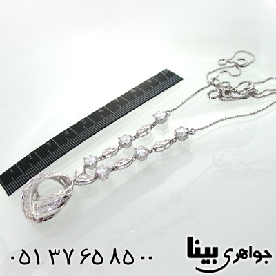 سینه ریز نقره زنانه طرح اشک درشت