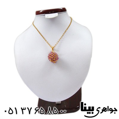 گردنبند آمتیست زنانه خوشه انگوری درشت