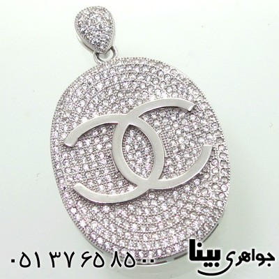 گردنبند نقره chanel درشت بیضی