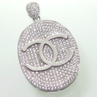 گردنبند نقره chanel درشت بیضی