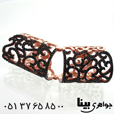 انگشتر عقیق سیاه (اونیکس) زنانه شوالیه