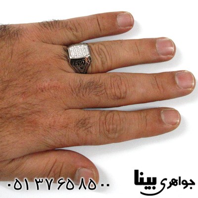 انگشتر نقره میکروستینگ طرح ورساچی پهن و درشت