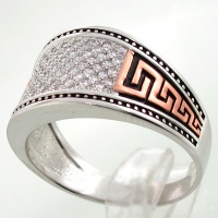 انگشتر نقره میکروستینگ طرح ورساچی درشت